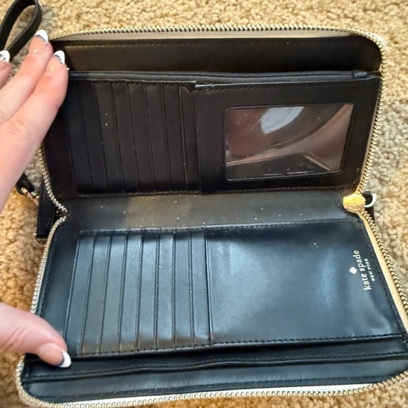 Kate Spade Ivory Wristlet with Black Strap - Picture 6 of 8